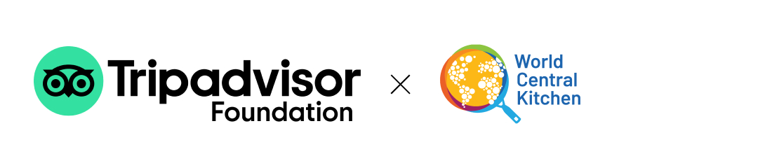 Image description: Tripadvisor Foundation logo alongside World Central Kitchen logo